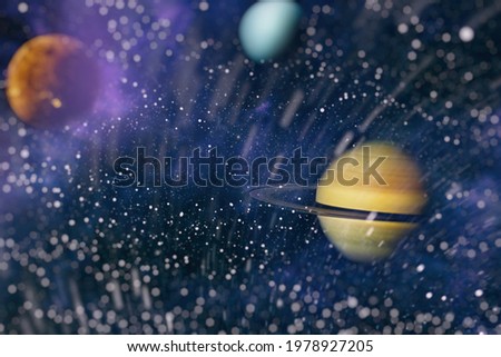 Mystical beautiful space. Unforgettable diverse space background Elements of this image furnished by NASA
