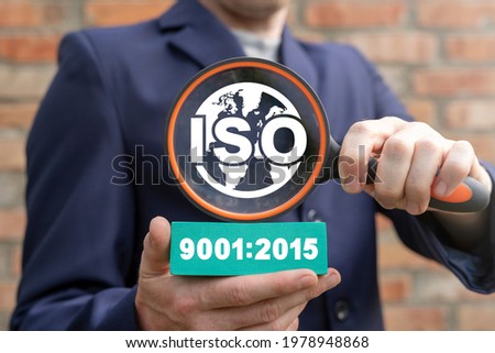 Concept of ISO 9001:2015. ISO 9001 2015 Standards Quality Set. Quality management systems. Requirements. Royalty-Free Stock Photo #1978948868