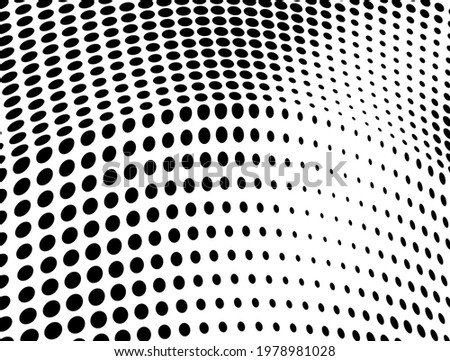 Halftone is monochrome. Waves from points