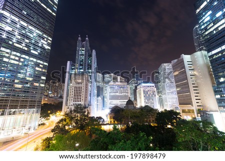 traffic through downtown HongKong 