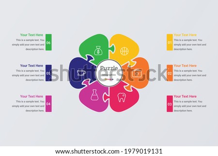 Abstract infographic design elements vector image 6