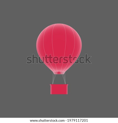 Air balloon aerostat thin line vector icon