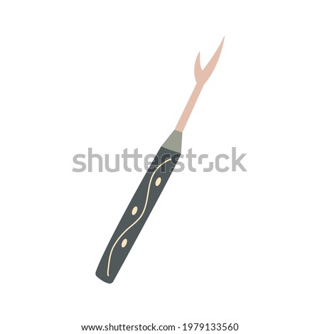 Seam ripper tool. Colorful vector illustration in hand drawn style isolated single