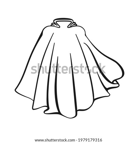 Super hero cape or cloak for fantasy costume in vector icon Royalty-Free Stock Photo #1979179316