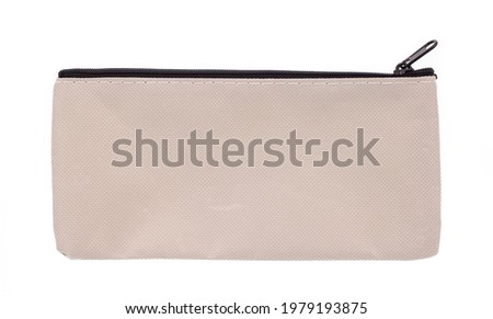 Canvas Stationery Bag isolated on white background. Royalty-Free Stock Photo #1979193875