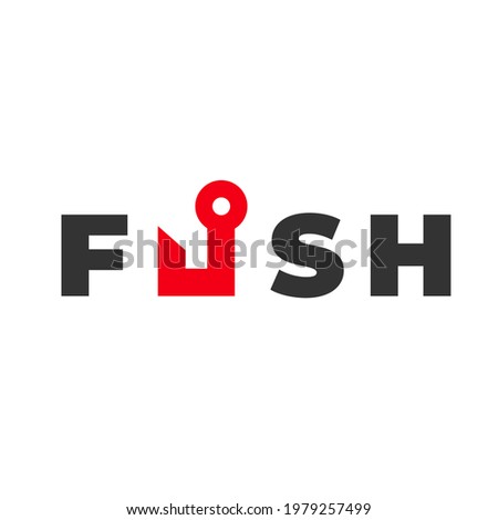 Fish abstract vector design logo template. Company logo design.Fish logo template creative vector symbol of fishing club isolated on white.