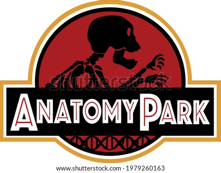 Vector anatomical park logo, funny Royalty-Free Stock Photo #1979260163