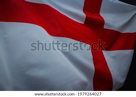 Closeup of the national flag of England.