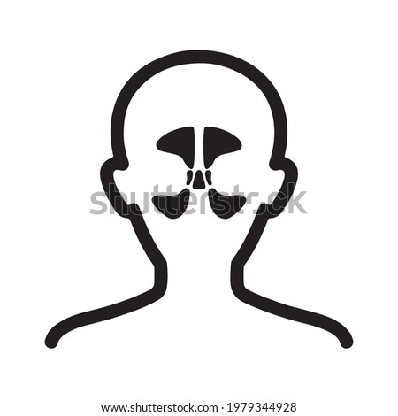 Sinusitis, sinus problems icon, vector and glyph Royalty-Free Stock Photo #1979344928