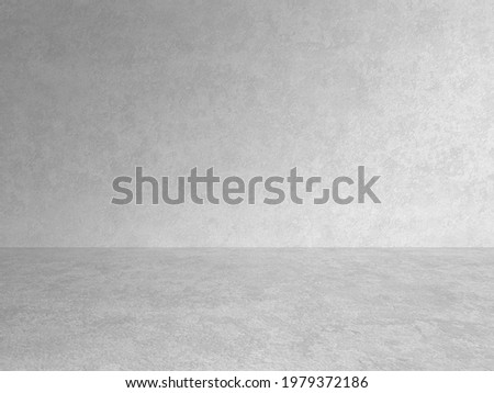 empty gray interior with concrete wall, plaster background