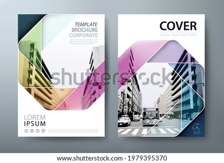Annual report brochure flyer design template vector, Leaflet, presentation book cover templates. Royalty-Free Stock Photo #1979395370