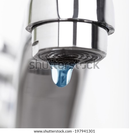 Faucet and water drop