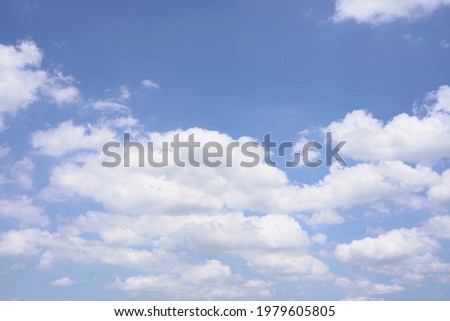 The clouds with blue sky background at Bangkok, Thailand.