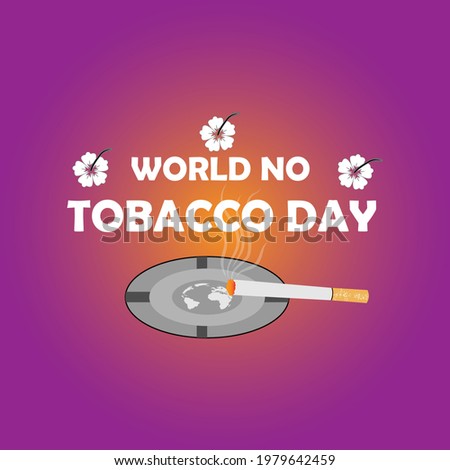 world no tobacco day web banner design. illustration vector