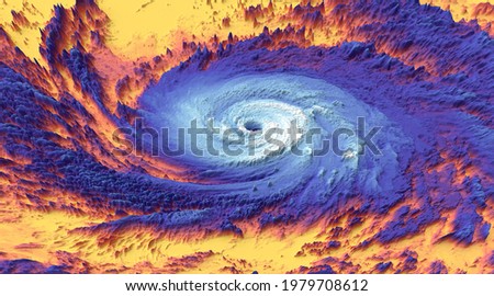 Hurricane thermal photos or Earth climate change thermal image captured. Elements of this image furnished by NASA