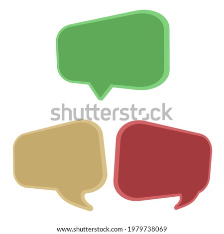 Conversation chat symbol with perspective and colorful warrants