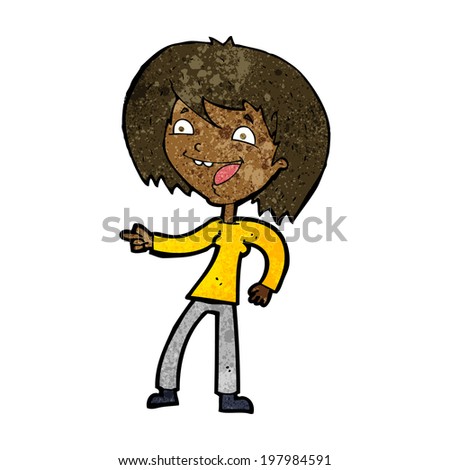 cartoon woman laughing and pointing