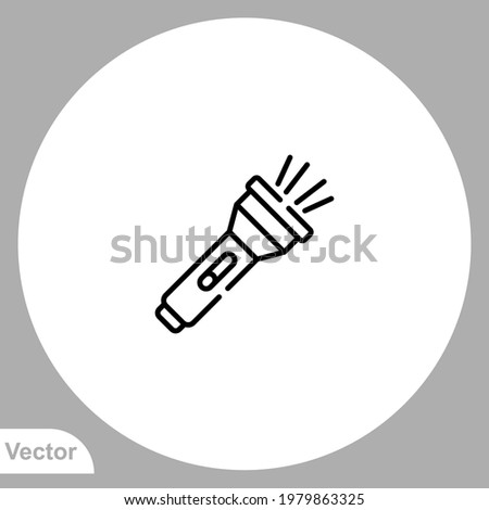 Flashlight icon sign vector,Symbol, logo illustration for web and mobile