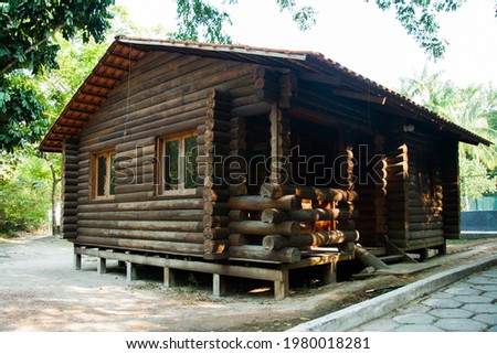 wooden house in the Amazon rainforest in Brazil