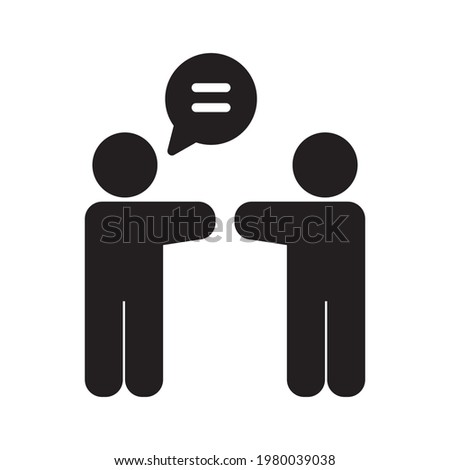Speaking People Icon Design Vector Template Illustration In Trendy Flat Style