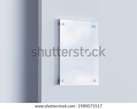 blank frame and wall board. place your product image photo