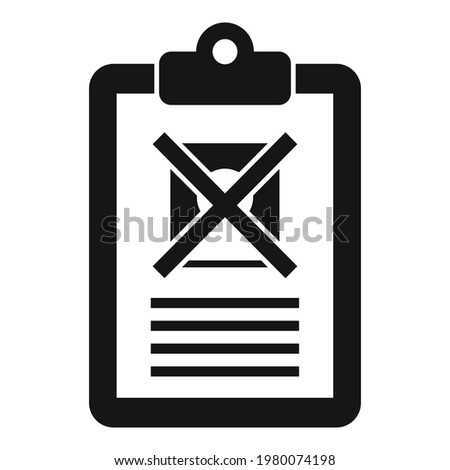 Jobless man clipboard icon. Simple illustration of Jobless man clipboard vector icon for web design isolated on white background