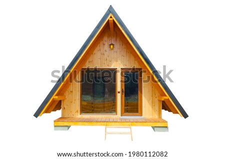 small house for vacation isolated on white background