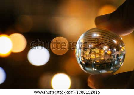 Photography using large glass balls
