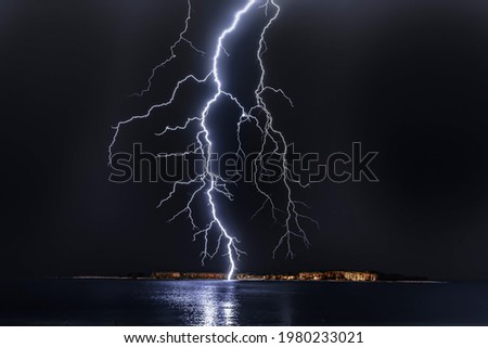 Beautiful Photo Of Lightning and Sea