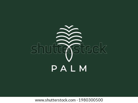Luxury Palm Logo Template Vector
 Royalty-Free Stock Photo #1980300500