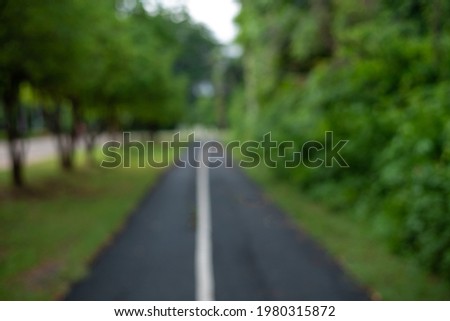 Blurred black road in Thailand