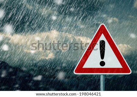 Caution - bad weather Royalty-Free Stock Photo #198046421