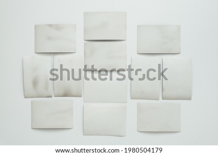 collage of old and white photo cards, on a white background.