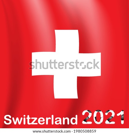 Concept Football game background Switzerland with flag. Vector Illustration. EPS10