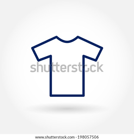 T-shirt clothing icon. Modern line icon design. Modern icons for mobile or web interface. Vector illustration. 
