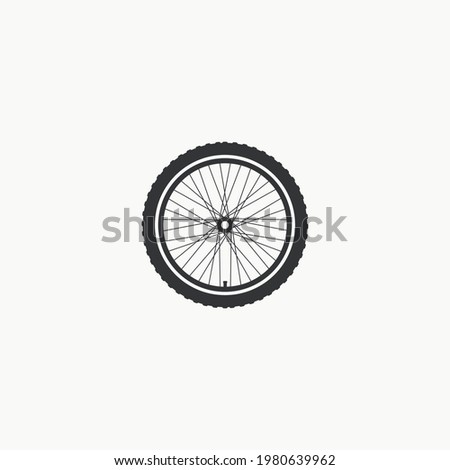 Bicycle wheel icon graphic design vector illustration