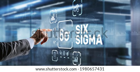 Six Sigma. Management concept aimed at improving the quality of work of an organization or a separate unit Royalty-Free Stock Photo #1980657431