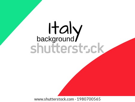 Waving ribbon or banner background with flag of Italy. Template for poster design