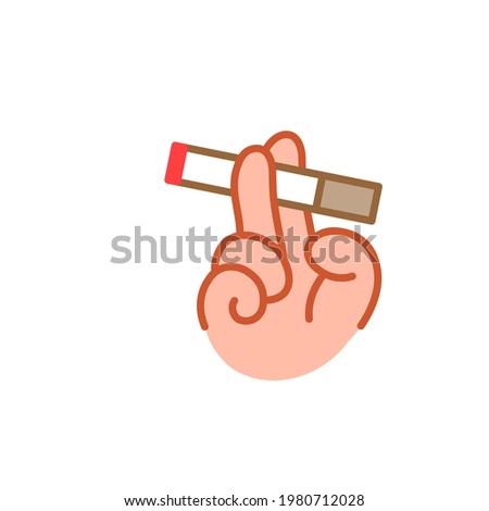 smoking.Vector illustration that is easy to edit.