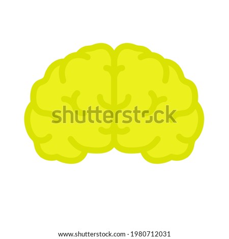 Brain front.Vector illustration that is easy to edit.