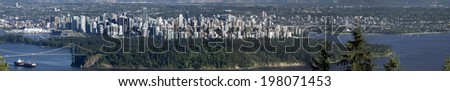 Vancouver BC panoramic view from Cypress, June 14 (2.4 metres wide picture)