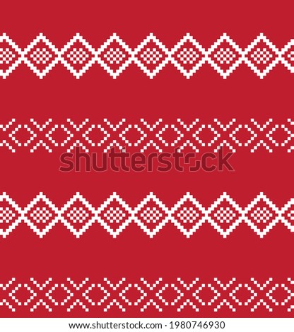 Christmas fair isle pattern background for fashion textiles, knitwear and graphics