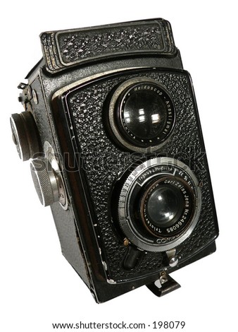 Old camera (isolated on white)