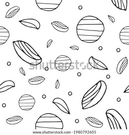 Dots´ and leaves seamless vector pattern