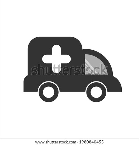 Ambulance icon vector. Simple flat symbol. vector design illustration.