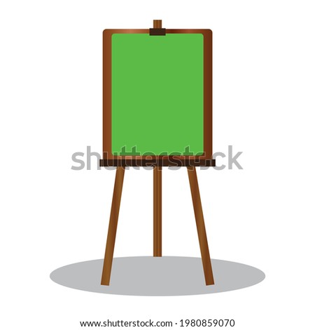 Chart Blank flip board green Chroma key Blank flip chart. Whiteboard and empty paper, presentation and seminar, vector illustration board presentation office icon flat isolated design vector 