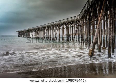 San Simeon pier on the William Randolph Hearst Memorial beach, California