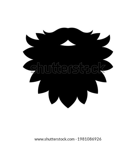 Black and white hipster, hairstyle. Vector illustration on white isolated background.