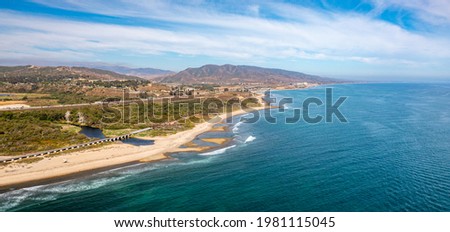 Aerial View of Trestles Beach in San Clemente, California
