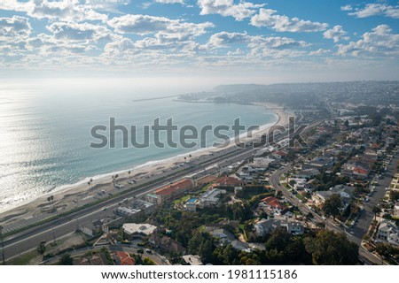High Altitude Drone Shot of North San Clemente Coast Royalty-Free Stock Photo #1981115186